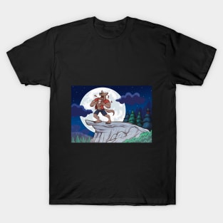 Werewolf Howling On Full Moon T-Shirt